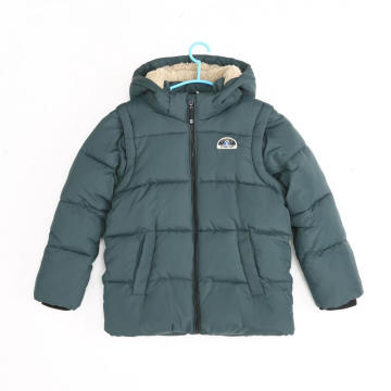 Boys detachable sleeve winter warm jacket